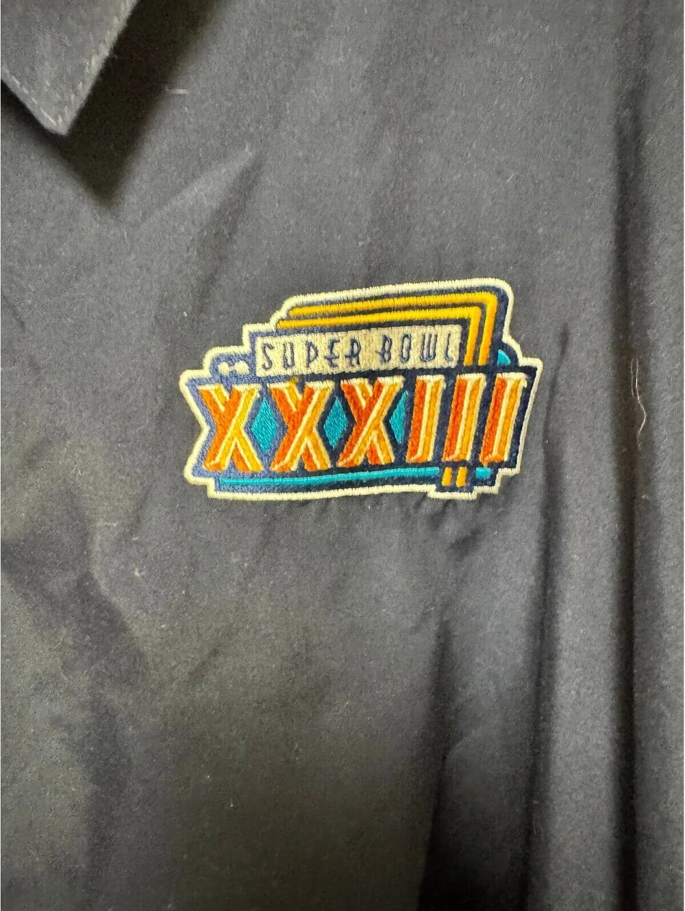 Vintage 90s Reebok Super Bowl XXXIII Jacket VCC Vantage Mens XXXL 3XL USA